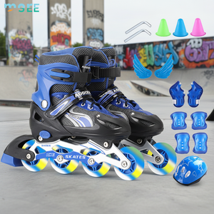 Patines en Línea Ajustables SeeMore para Niños, Niñas, Adolescentes y Principiantes con Equipo de Protección y Ruedas Luminosas - Product Image 1