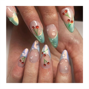 Di alta qualità mandorla stampa naturale sulle <span class=keywords><strong>unghie</strong></span> copertura completa durevole Gel morbido <span class=keywords><strong>unghie</strong></span> <span class=keywords><strong>finte</strong></span> autoadesive 24 pezzi <span class=keywords><strong>unghie</strong></span> artificiali - Product Image 3