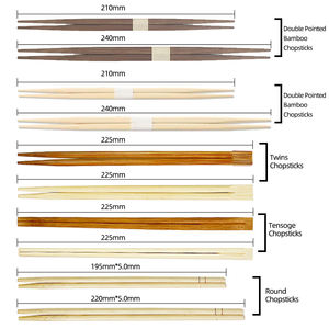 Tùy chỉnh dùng một lần tre đũa gỗ thiết kế mới lạ đôi đã kết thúc Flatware Set với độ ẩm thấp nội dung cho các bên khách sạn - Product Image 3