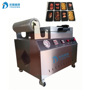 Máquina de Envasado al Vacío con Film Estirable Semiautomática Comercial para 4 Bandejas de Alimentos Preparados, Precio Competitivo - Product Image 4