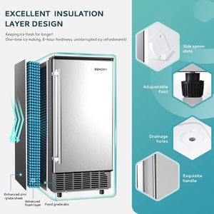 Euhomy thương mại Ice Maker Máy 85 lb/ngày tự động làm sạch Ice Maker Máy thương mại Ice Cube Maker - Product Image 5