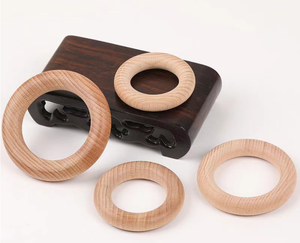 Ecológico Grabado Log Color Haya Anillo de madera Bolso Bebé Molar Juguete - Product Image 3