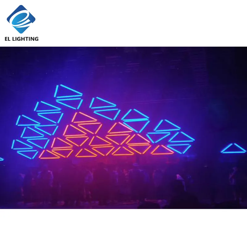 Led Plafond Kinetische Driehoek Buis Podium Verlichting Voor Concert Tonen Licht