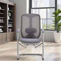 Chaise de conférence de bureau à domicile, de salle de réunion et de formation, moderne, neuve, économique, avec base en alliage d'aluminium et revêtement en tissu, réglable en hauteur, sans