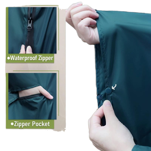 Veste imperméable <span class=keywords><strong>de</strong></span> randonnée légère en polyester <span class=keywords><strong>de</strong></span> haute qualité, durable et tendance pour femmes, hommes et adultes - Product Image 5