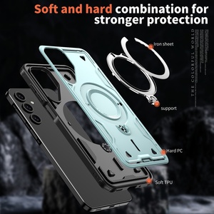 Anneau de téléphone magnétique rotatif armure appropriée étui de protection Anti-chute pour Samsung <span class=keywords><strong>Galaxy</strong></span> A16 A26 A56 A06S A06 A05 S25 - Product Image 3