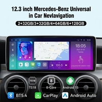 Radio de Coche Portátil Android de 12.3 Pulgadas con GPS, Navegación, Multimedia, Reproductor, Bluetooth, WIFI, Mirror Link, Amplificador para Benz ML 2012-2015