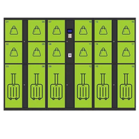 Casier intelligent de stockage de bagages de grande capacité pour supermarché, casier de stockage en libre-service avec code QR, casier partagé à reconnaissance faciale