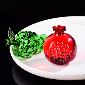Nouveau cristal fruits Figurine verre <span class=keywords><strong>presse</strong></span>-papiers grenade pêche modèle maison salon fenêtre ornement - Product Image 2