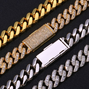 New Style Heavy Chunky 925 Sterling Silver Moissanite Miami Cuban Link <b>Chain</b> <b>Iced</b> Out Hip Hop Custom Necklace VVS1 GRA Tester - Product Image 2