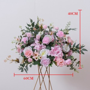 Nuevo Arreglo Floral Geométrico con Ondas de Flores, Candelabro para Mesa, Decoración de Escenario de Boda, Arreglo Floral de Seda - Product Image 6