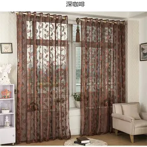 High Quality Modern Luxury Embroidery Finished Shower Sheer Curtain