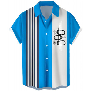 <span class=keywords><strong>Camicia</strong></span> da spiaggia a <span class=keywords><strong>mezza</strong></span> <span class=keywords><strong>manica</strong></span> estiva da <span class=keywords><strong>uomo</strong></span> personalizzata Anti-Pilling a righe Casual Casual Casual Casual da <span class=keywords><strong>uomo</strong></span> - Product Image 4
