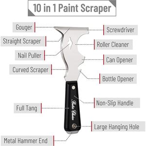 Bates Choice 10 en 1 : grattoir à peinture multi-outils pour le bois, la peinture et le démontage de garnitures - Product Image 4
