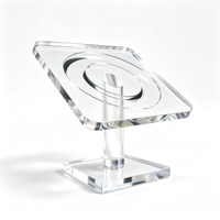 Présentoir carré incliné en acrylique transparent avec rainure en U pour bracelets, perles et bijoux – Organisateur de vitrine
