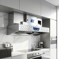 Système d'air frais en acier inoxydable 1200W, faible bruit, autonettoyant, sans conduit, avec épurateur de gaz pour cantine