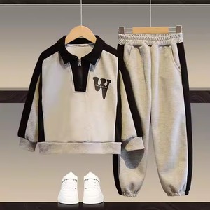 Nuevo Conjunto Infantil de Otoño/Invierno al por Mayor con Sudadera con Capucha de Terciopelo Cálida, Transpirable y Moderna, Conjunto de Dos Piezas - Product Image 3