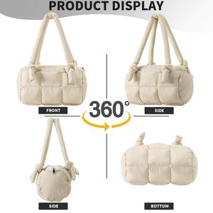 OEM sangle réglable petit mignon <span class=keywords><strong>vert</strong></span> Nylon matelassé sacs à bandoulière petit Puffer Crescent <span class=keywords><strong>sac</strong></span> à bandoulière pour les femmes - Product Image 5