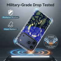 Étui de téléphone magnétique IMD personnalisé bleu éclatant avec revêtement anti-rayures, coque mobile avec logo OEM pour iPhone 17 16 et Samsung