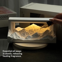 TIGERGOODS Diffuseur de parfum en plâtre avec veilleuse ambiance montagne élégante, boîte cadeau, ornement créatif, cadeau idéal pour l'inauguration d'une maison