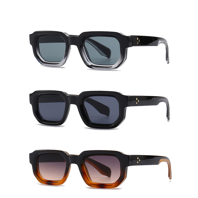 Classic Eyewear Rectangular Mens Streetwear Sunglasses Custom Logo Ladies Glasses UV Protection Women Men Sunglasses