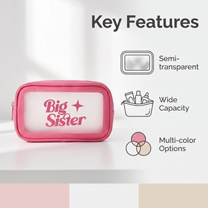 Bolsa de Cosméticos de PU de 10 Pulgadas al por Mayor, Bolsa de Maquillaje de Viaje de Gran Capacidad, Colores Personalizados, Bolsa de Almacenamiento de Cosméticos con Asa - Product Image 2
