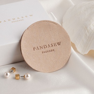 PandaSew Custom Logo Luxury Microfiber Jewelry Bags, Round Packaging for Rings Earrings Necklace Jewelry Pouch - Product Image 2