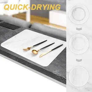 Skymoving New Ultra Absorbent Fast Dry Non-Slip Stone Dish Drying Mats For Kitchen Counter