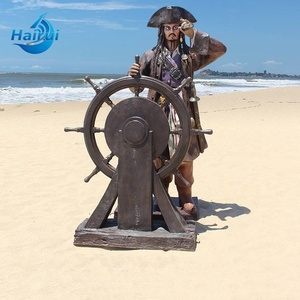 Scultura Decorativa da Esterno Personalizzata, Statua in Vetroresina del Personaggio Jack dei Pirati dei Caraibi - Product Image 2