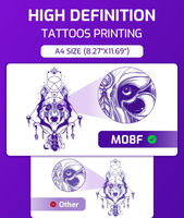 Printer Thermal Portabel Mini M08F A4 Nirkabel untuk Stencil Tato, Perjalanan, Kantor, Pencetakan Foto yang Luar Biasa