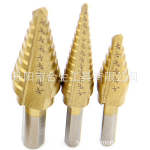 Mr <b>Drill</b> Inch <b>Step</b> <b>Drill</b> Bits Hex Shank TiCN Coated For Nonferrous Metals 3 Piece Set - Product Image 4