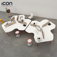 Espace ouvert moderne Coworking table de bureau modulaire poste de travail mobilier de bureau 4 6 places personnel poste de travail