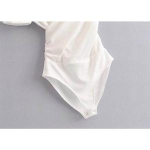 Mono de moda con cuello cruzado para mujer, camiseta de verano ajustada y sexy con espalda descubierta y manga corta - Product Image 6