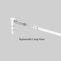 Lampe LED UV pratique pour extensions de cils, avec tête remplaçable, sur pied, pour studio de cils