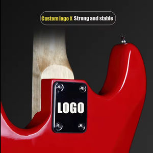 กีตาร์ไฟฟ้าแบบกำหนดเองราคาถูก OEM กีตาร์ไฟฟ้าสำหรับคนถนัดซ้าย ตัวกีตาร์ทำจากไม้มะฮอกกานี สไตล์ LP/ST ขายราคาถูก - Product Image 3