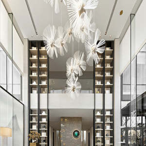 Lámpara colgante moderna para decoración de boda, Hotel, Villa, vestíbulo, ingeniería, candelabro de cristal personalizado - Product Image 1