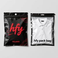Pochette zippée mate dépolie durable pour sweats à capuche, t-shirts et maillots de bain, avec impression de logo personnalisée en usine
