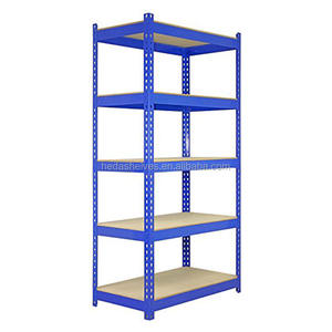 Estante de almacenamiento de <span class=keywords><strong>metal</strong></span> de esquina sin tornillos de 5 niveles al por mayor, estante de almacenamiento de almacén, estante de almacenamiento de ángulo ranurado - Product Image 1