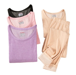 Set biancheria intima termica da <span class=keywords><strong>donna</strong></span> pantaloni invernali a doppia faccia spazzolata manica lunga-commercio all'ingrosso - Product Image 1