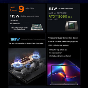 2025 Esports Legion R7000P R9-8940HX 16GB 1TB GeForce RTX5060 16-inch 2.5K Screen Pc Gaming Laptop <b>Computer</b> Esports - Product Image 2