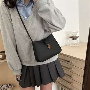 Simple Design Shoulder <b>Crossbody</b> <b>Bag</b> with Metal Clasp for Women - Product Image 4