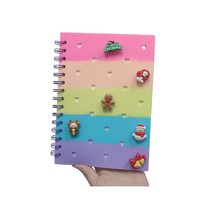 Penjualan laris Notebook sampul silikon lucu Notebook Spiral A5 buku harian perencana Notebook wih DIY pesona lucu