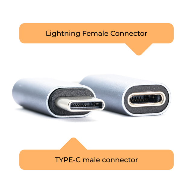 Custom Type C Male to Lighting Female Audio Connector 480Mbps Data Pictures Transfer Charging Converter Adapter for Laptop Phone