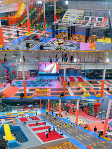 Équipement de terrain de jeu intérieur pour enfants, équipement de jeu souple avec toboggan en forme de beignet et fosse de mousse, parc de trampolines pour enfants - Product Image 4