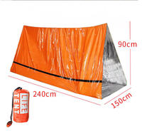 Tente d'urgence d'extérieur, sac de couchage résistant au froid, couverture thermique, kit de survie portable pour le camping