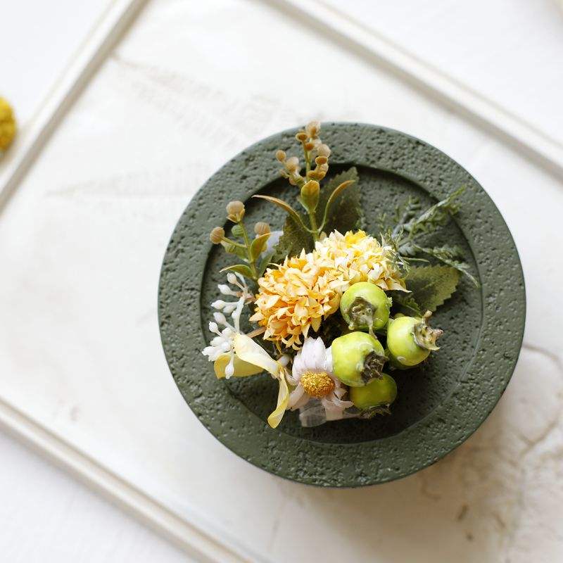 Green3สีเหลือง # ดอกไม้ข้อมือ