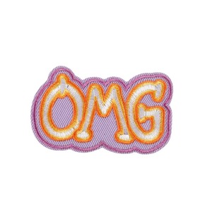 Insignia de dibujos animados palabras en inglés hombres parche bordado chándales parches de Velcro bordado parche de letras florales - Product Image 2