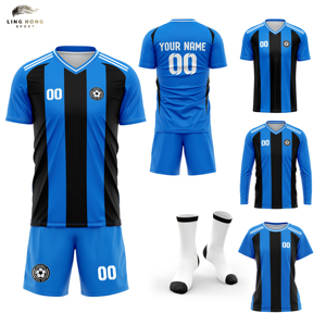 Camiseta de Fútbol con Sublimación Incluida, 100% Poliéster, 220g, Elástica en 4 Direcciones, Ligera, Transpirable, Reciclable, Pantalón Corto de Verano - Product Image 1