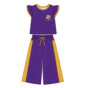Pre-ordenar Conjuntos de Ropa <span class=keywords><strong>para</strong></span> Bebés <span class=keywords><strong>Niñas</strong></span>: Camisetas de Manga con Volantes de Estrellas de Fútbol de Otoño y Pantalones Acampanados Deportivos - Product Image 5