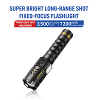 Lampe torche LED blanche, zoom télescopique, ultra-lumineuse, longue durée de vie de la batterie, étanche, éclairage de travail puissant, éclairage extérieur robuste